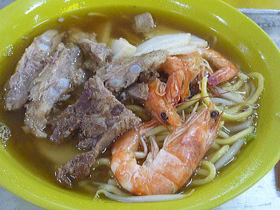 肉骨大蝦麺